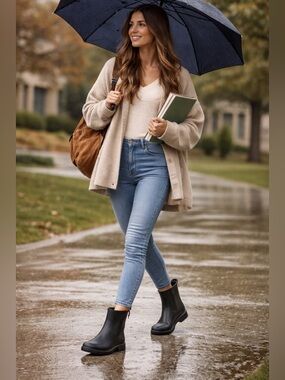 Eddie Bauer Women’s Black Hailey Rain Boot Sz 7